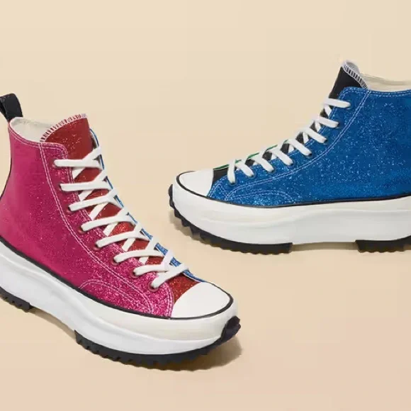 JW Anderson Converse High Top Platform Sneakers in Pink & Green - NWT Rare! - Picture 3 of 7